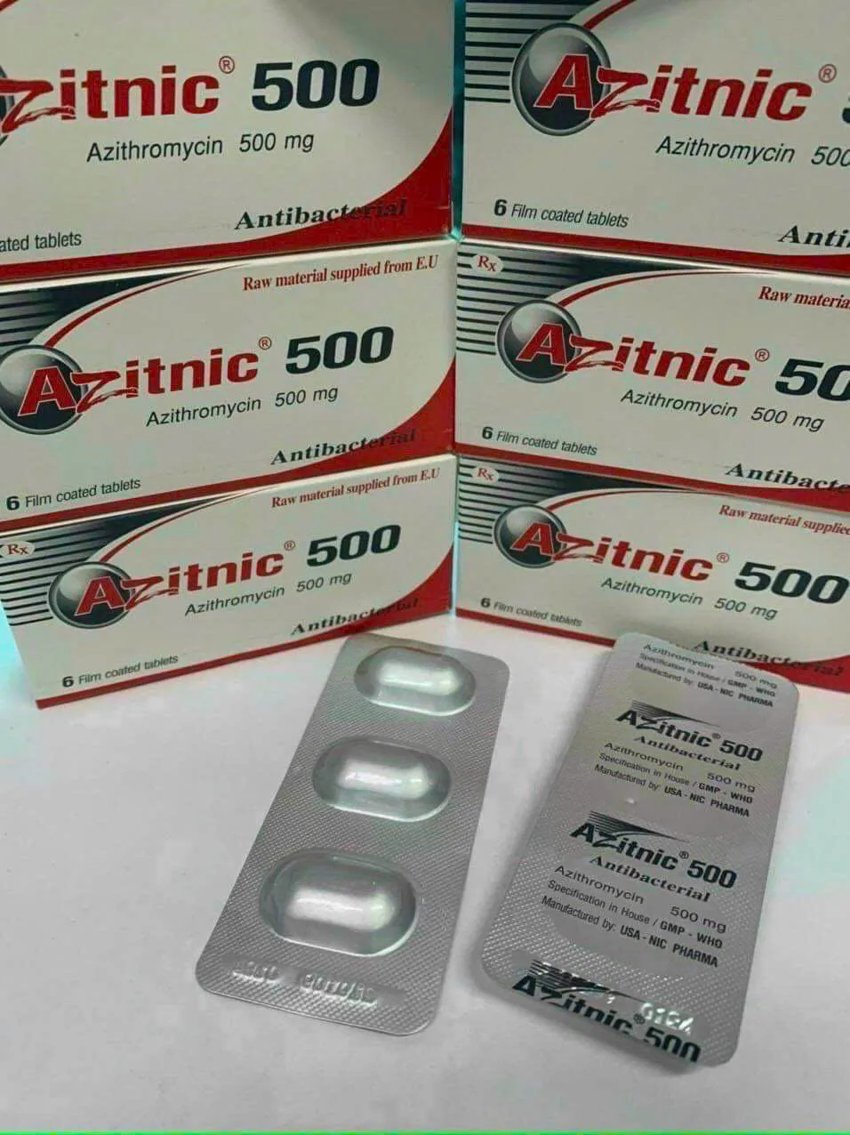 Azitnic 500 USA - NIC Pharma: Kháng sinh điều trị nhiễm khuẩn hiệu quả, an toàn